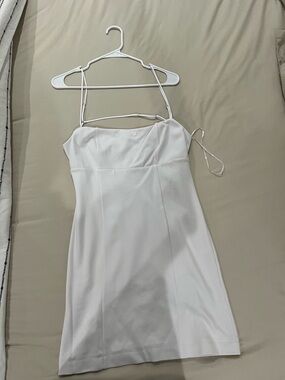 Abercrombie White Strapless Mini Dress with Spaghetti Straps